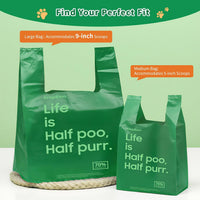 125 Count Cat Poop Bags with Handles - Unscented / 270 Count / Medium-14.5"x6.6" - image 3