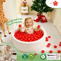 TRENDPLAY 100 star-shaped plastic ball pit balls in pearl gold with storage bag - view 11