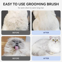 aumuca Self Cleaning Slicker Brush, Cat Brushes for Indoor Cats, Horses Grooming Deshedding Brush, Pet Massage Removes Loose Fur, Blue