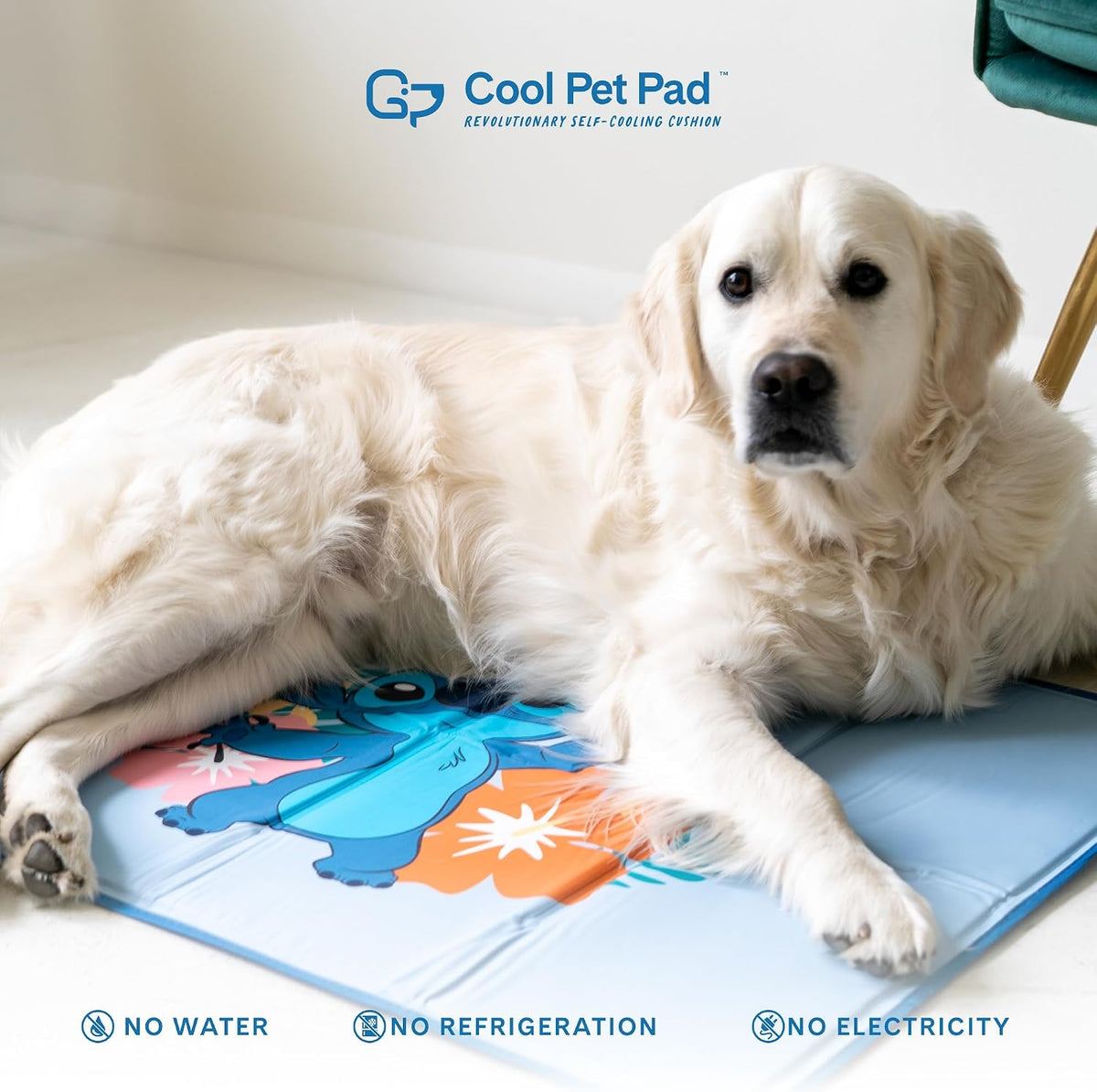 The Green Pet Shop Cool Pet Pad, Self-Cooling - X-Small / Stitch - image 4
