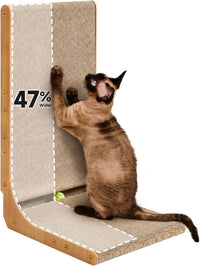 EHEYCIGA Cardboard Cat Scratcher for Indoor Cats - Brown / 16.6x16.5x26.8