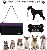 Jespet Dog Booster Seat for Cars, Travel Carrier with Seat Belt – Essentials for Dogs - Purple-16 L x 13" D x 9" H - image 2