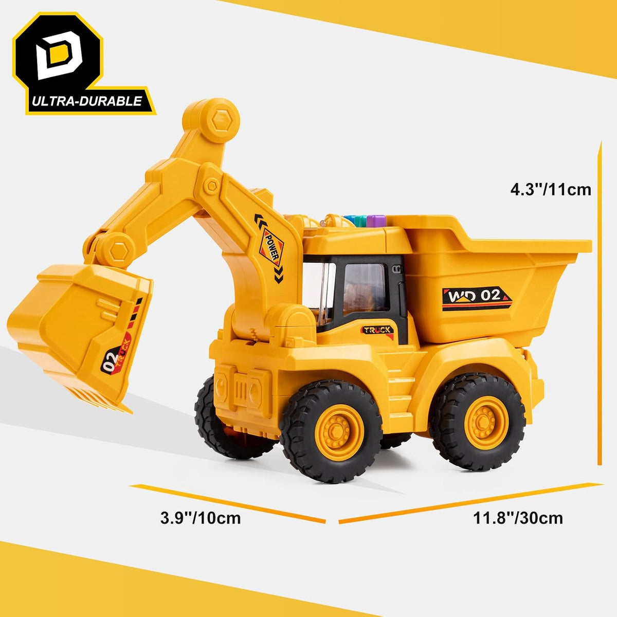 YySiRui 16 inch bulldozer toy with movable blade and rubber tires - view 15