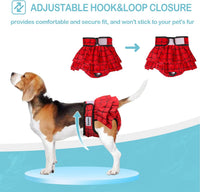 Avont 3 Pack Reusable Dog Diapers Female-Strawberry/Orange/Cherry – Essentials for Dogs - Mixed Pattern - Web/Milk/Jeans / XS - image 2