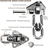 Yyiwhmy stainless steel heavy duty swing hanger with swivel bearing and mounting bolts - view 18