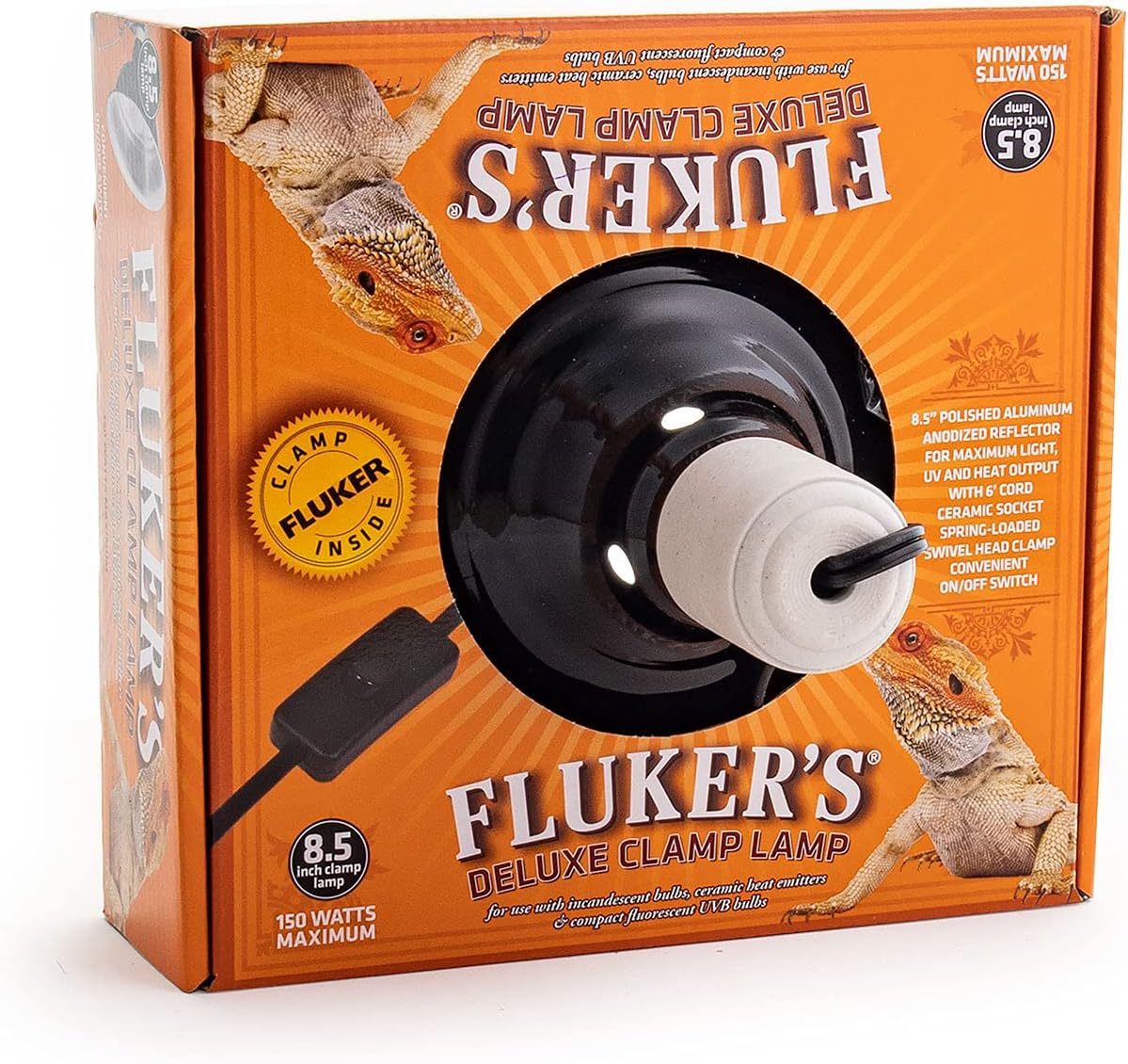Fluker's Repta-Clamp Lamp - 8.5 Inch (Pack of 1) / Repta-Clamp Lamp with Switch for Reptiles - image 3