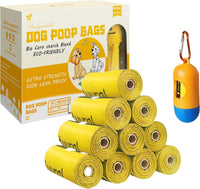 Dog Poop Bags-150 Counts with Leash Dispenser, 10 Rolls - Yellow / 1 Count (Pack of 150)
