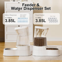 Automatic Dog Water Dispenser & Feeder Food Set - Pearl White / 1 Gallon (Water & food dispenser) - image 2