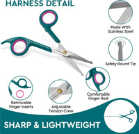 Professional Dog and Cat Grooming Scissors, Pet Grooming Shears - Green 2 in 1 - image 4