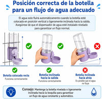 17oz no-leak rabbit water bottle with gravity flow for cage mounting - view 3