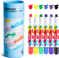Jar Melo Jumbo Crayons for Toddlers - 6 Colors