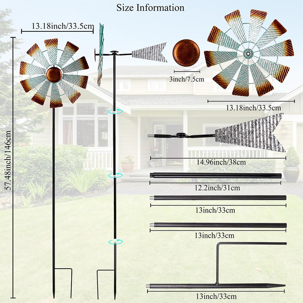Viveta Wind Spinners Outdoor - Silver Brown-single - image 3
