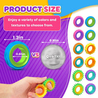 Fidget Toys Sensory Rings for Kids: 12 Pack Finger Spinner Rings - 12pcs - image 4