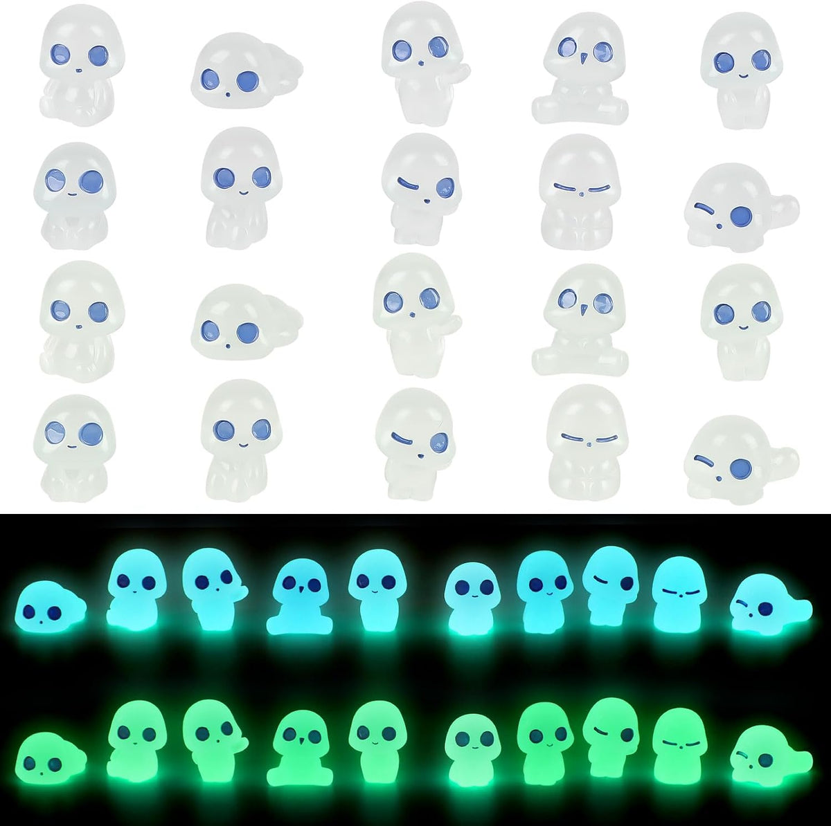 CCINEE 20Pcs Glow in Dark Tree Elves Fairy Luminous Ghost Micro - Cute