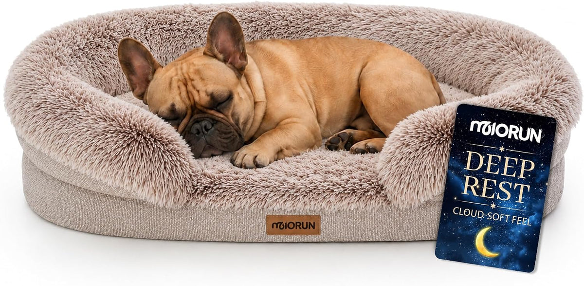 Miorun Fluffy Orthopedic Dog Beds Large Sized Dog - Beige / M(36", UP to 50lbs)