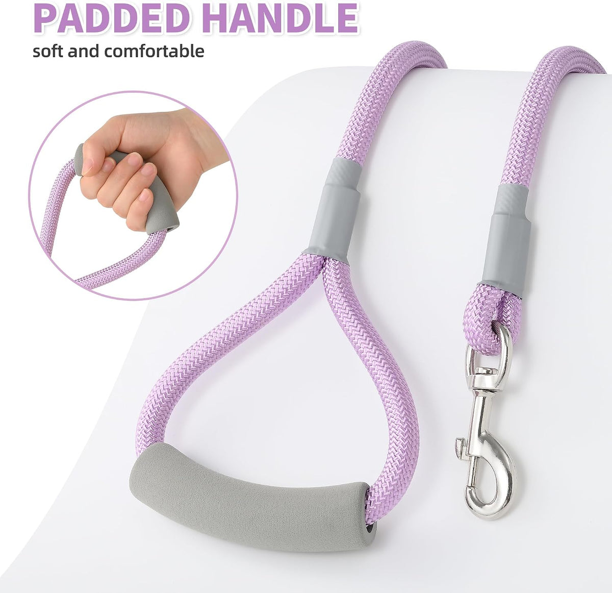 Mile High Life Dog Leash, with Padded Handle - Purple / 6 Feet - image 3