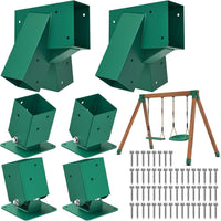 BeneLabel green A-frame middle swing set bracket made of powder coated steel - view 9