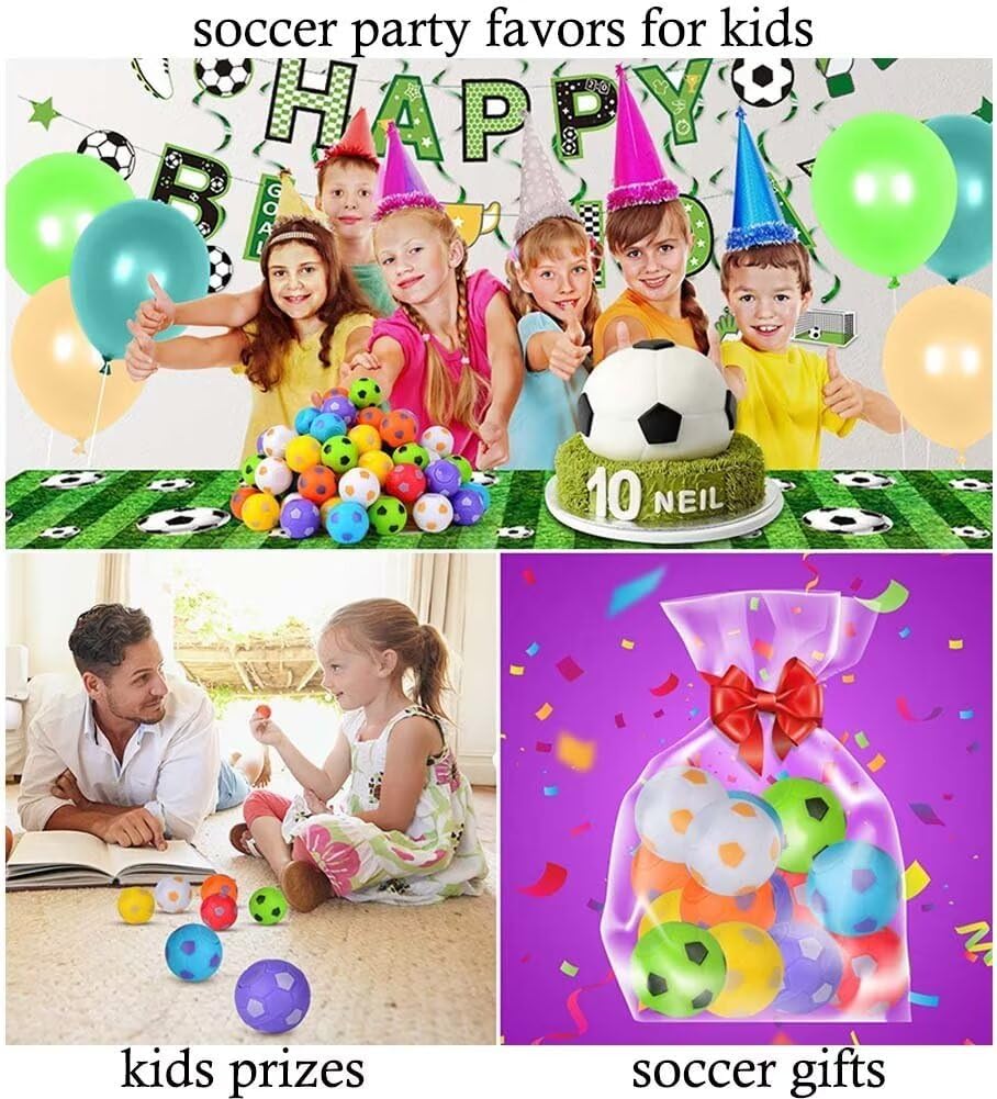 Mini Fidget Spinner Soccer Ball Toy for Kid Boy Girl - 9pcs, Multicolor - image 4