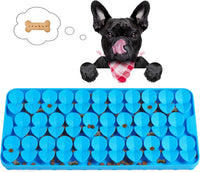 Silicone Snuffle Mat for Dogs, Blue - B(14.6"x7.3")-Blue