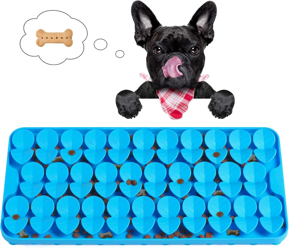 Silicone Snuffle Mat for Dogs, Blue - B(14.6"x7.3")-Blue