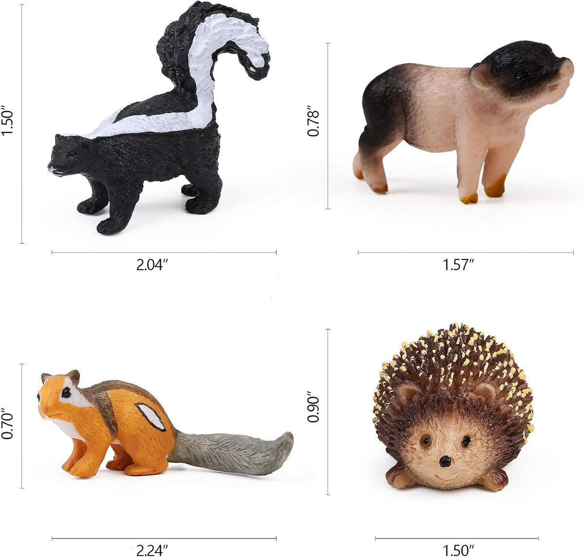 16PCS Forest Animals Baby Figures, Woodland Creatures Figurines - image 2