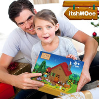 Star Farmhouse Building Blocks Set Toy, with Farm Facilities and Small Animal Figures, DIY Valley House Building Kit for Adults and Kids, Gift for Girls and Boys Ages 6 Plus