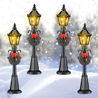 Mudder 12 Pcs Christmas Miniature Village Lamp Post Light - Classic / 4