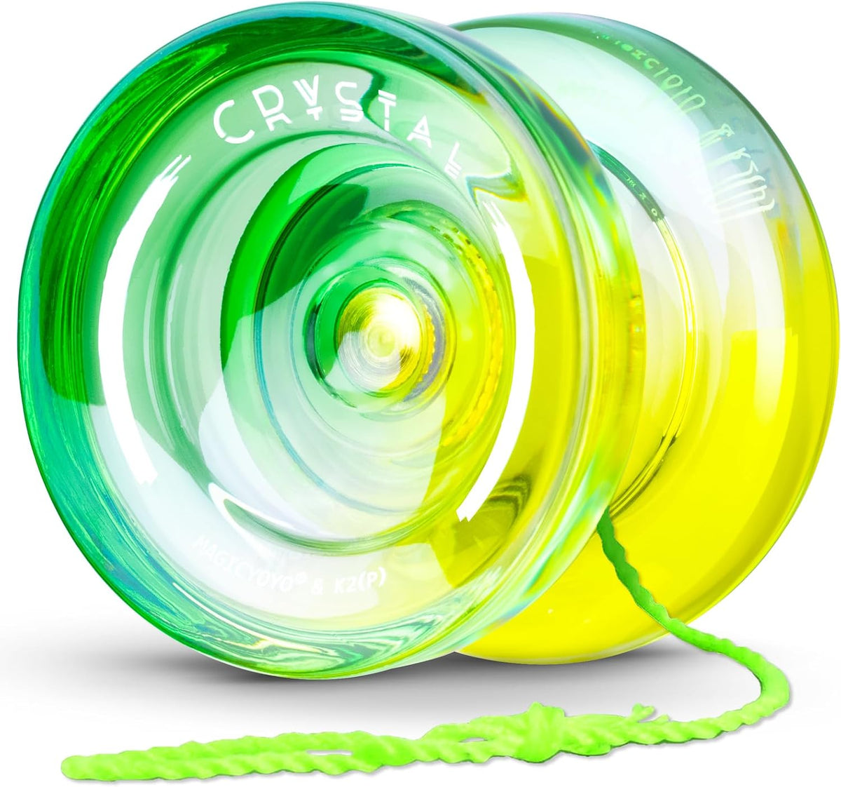 K2 Crystal Responsive Yoyo for Kids，Professional Yo-yo for Beginners – Fun for Kids & Family - Green Yellow - image 2