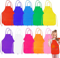 PLULON kids painting aprons in 12 bright colors with ties - view 3