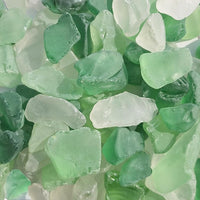 Sea Glass Block - 1LB Green Mixed Frosted Sea Glass - Vase Filler and Aquarium Ornament, DIY Craft Supplies for Art, Sea Glass Decor, Beach Weddings, and Home Decor
