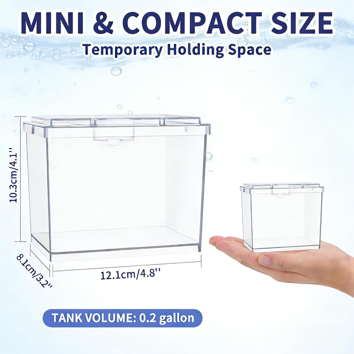 MoonOrange Mini Betta Fish Tank Kit with LED Light Base - Mini Tank 02 X2 - image 2