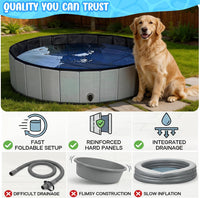 Dog Kiddie Pool for Small Medium Large Dogs, Multiple Pets - 39"x11.8" - image 4