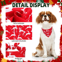 PUPTECK Dog Cooling Bandanas 4pcs Outfit - Red/Green/White / X-Large (29"x20"x20") - image 3