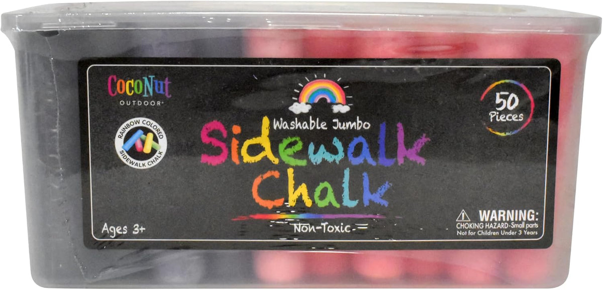 CocoNut Outdoor jumbo sidewalk chalk bucket with 40 thick chalk sticks in 7 colors - view 18
