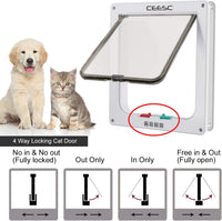 CEESC X-Large Cat Door for Pets up to 25 lbs, Weatherproof - White / XL- Inner size: 7.9"(W) x 8.7"(H) - image 4