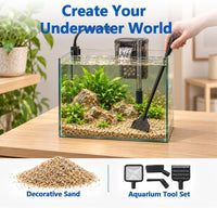 1.25 Gallon Fish Tank Small Glass Aquarium Kit Starter Set Dark - 3 Gallon - image 3