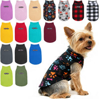Dog Fleece Vest Sweater Winter Jacket for Small and Medium Large Dogs - X-Small / BLACK PAW