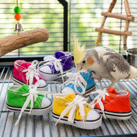 Bonka Bird Toys 6 Mini Sneakers Colorful Cotton Shredding Parrot - (6) Sneakers - image 4