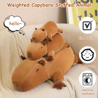 SQEQE Weighted Black Cat Plush - Capybara / Small(9.8 Inch) - image 3