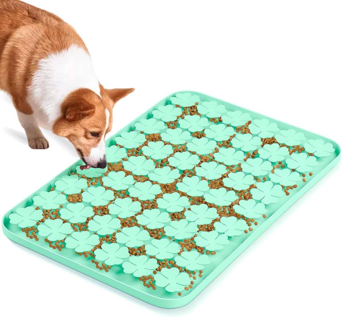Silicone Snuffle Mat for Dogs 23.6"x 15.7" Large Slow Feeder Mat - Green:23.6"x15.7"