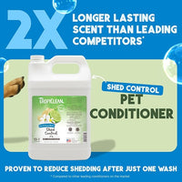 TropiClean Deshedding Dog Conditioner, Professional Conditioner, Reduces Shedding & Softens Coat, Puppy Safe, Lime & Cocoa Butter Scent, 1 Gallon
