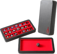Forged Dice Co. Reliquary blue metal divided dice case with 21 felt-lined chambers and magnetic lid - view 2