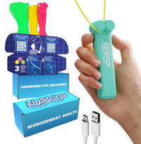 ZipString Original Rope Launcher Toy - Aesthetic Aqua