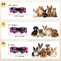 Dog Goggles Small Breed, Dog Sunglasses UV Protection Puppy Eyewear for Small Pet Outdoor Riding - Medium / Pink - image 3