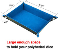 SIQUK Double Sided Dice Tray Folding Rectangle Dice Holder – Fun for Kids & Family - Sky Blue - image 3