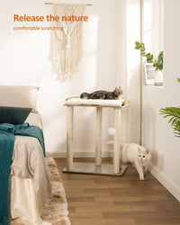 Modern Cat Tree for Large Cats, Full Sisal Cat Scratching Post – Essentials for Cats - Greige / 22"L x 15.7"W x 26.7"H - image 3