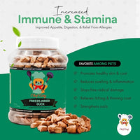 Freeze-Dried Duck Treats for Cats & Dogs – 100% Human Grade, Single Ingredient, High-Protein, Healthy Snack – No Additives or Preservatives – 3.0oz - Inspected & Tested in USA