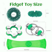 8Pcs Sensory Fidget Toys with Fidget Spinner - Green 8pcs - image 2