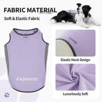 Dog Cooling Vest with Soft Stretchy Sun Protection, XL - Medium (24-35lbs) / Brier Rose+Lilac Ether - image 4