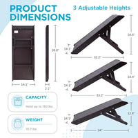 Internet's Best Adjustable Pet Ramp - Espresso - 16" - image 3